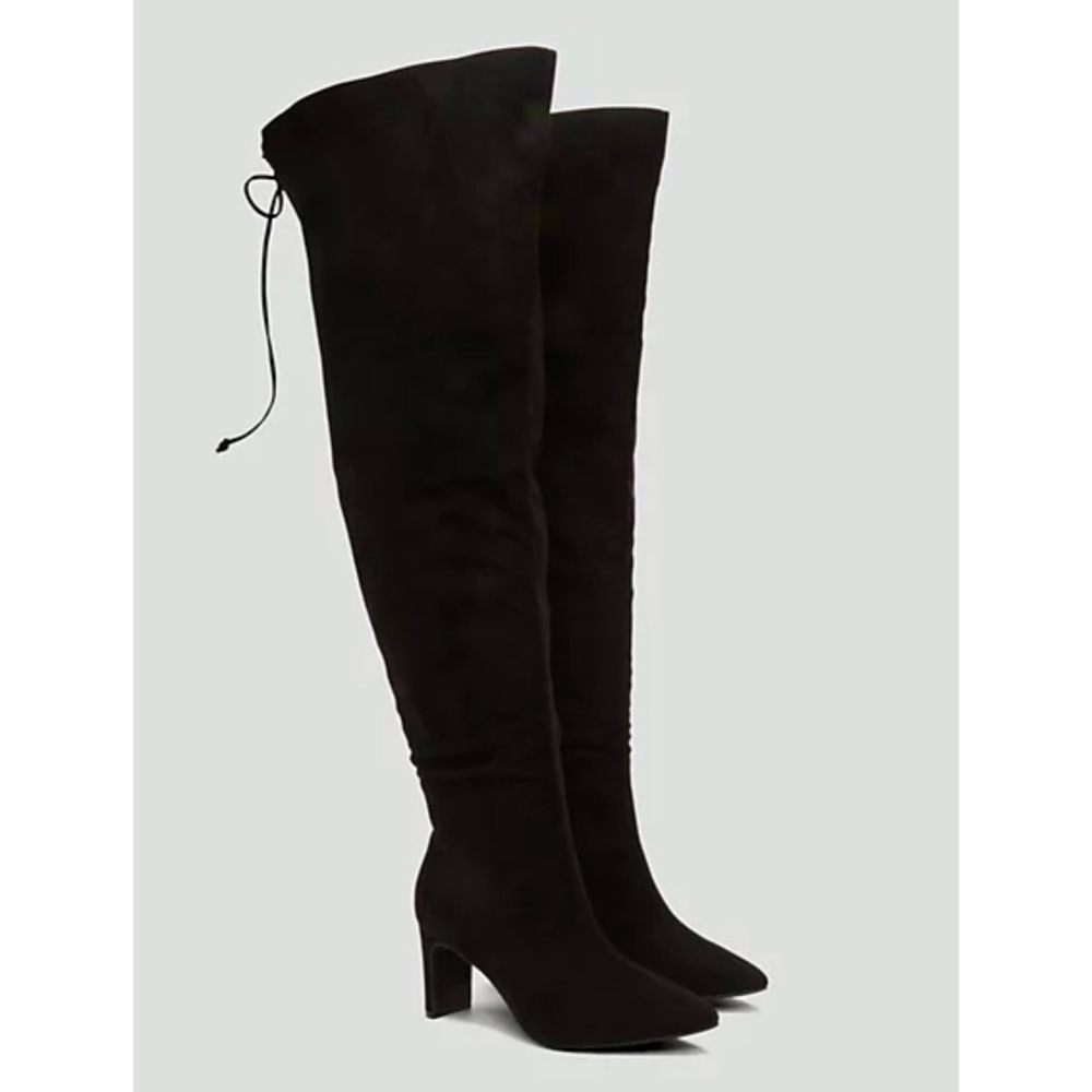 FTF x Nadia Thigh High Faux Suede Boots SIZE 10W